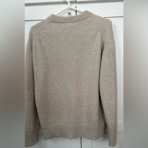 Zara Men's Light Beige Crewneck Sweater